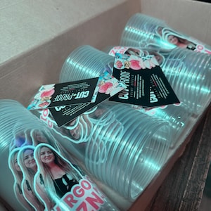 Custom Birthday Girl Party Cups – 16oz Clear Plastic Cups with Your Uploaded Photo – 90s/2000s Aesthetic Party Favors image 11