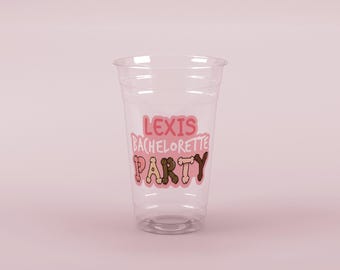 Custom Bachelorette Party Cup Decals – Personalized Bride Tribe Stickers, Last Fling, Bridal Shower Cups, Bridesmaid Gift Labels, 16oz