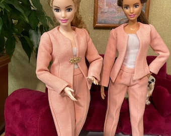 Peach suit for Curvy and Classic Dolls (11,5 inches, 30 cm, scale 1/6)