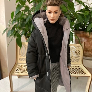 Down Jacket, Pants and Sweater for Men Classic and Large Belly Dolls (12 inches, 30,5 cm, scale 1/6)