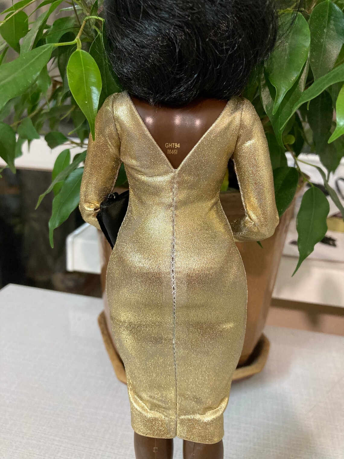 Gold-plated Dress for Curvy Barbie Doll - Etsy