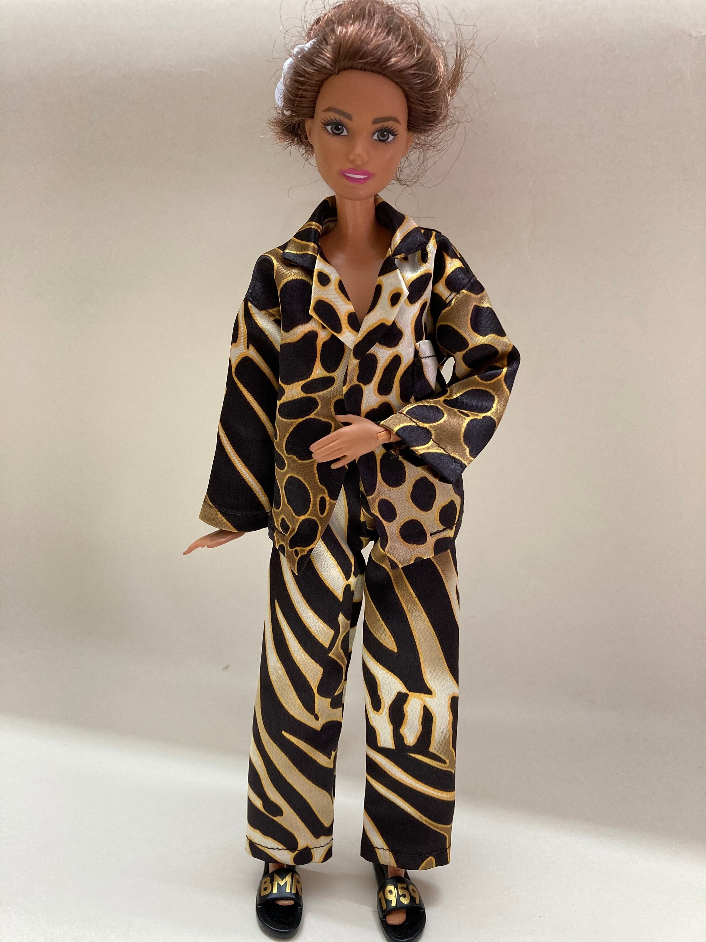 Silk Pajamas With Robe for Barbie Doll Etsy