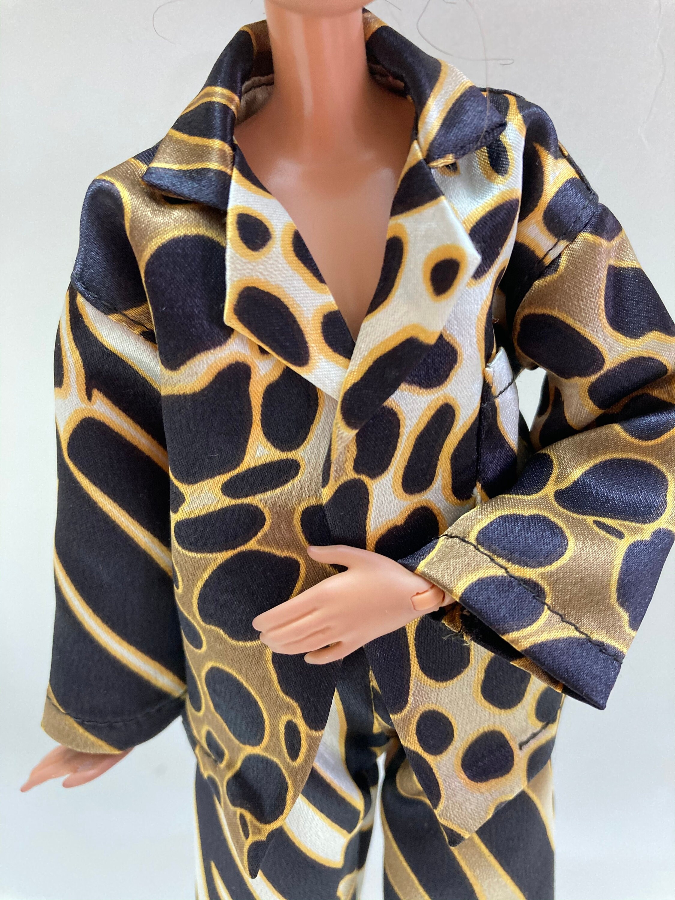 Silk Pajamas With Robe for Barbie Doll Etsy