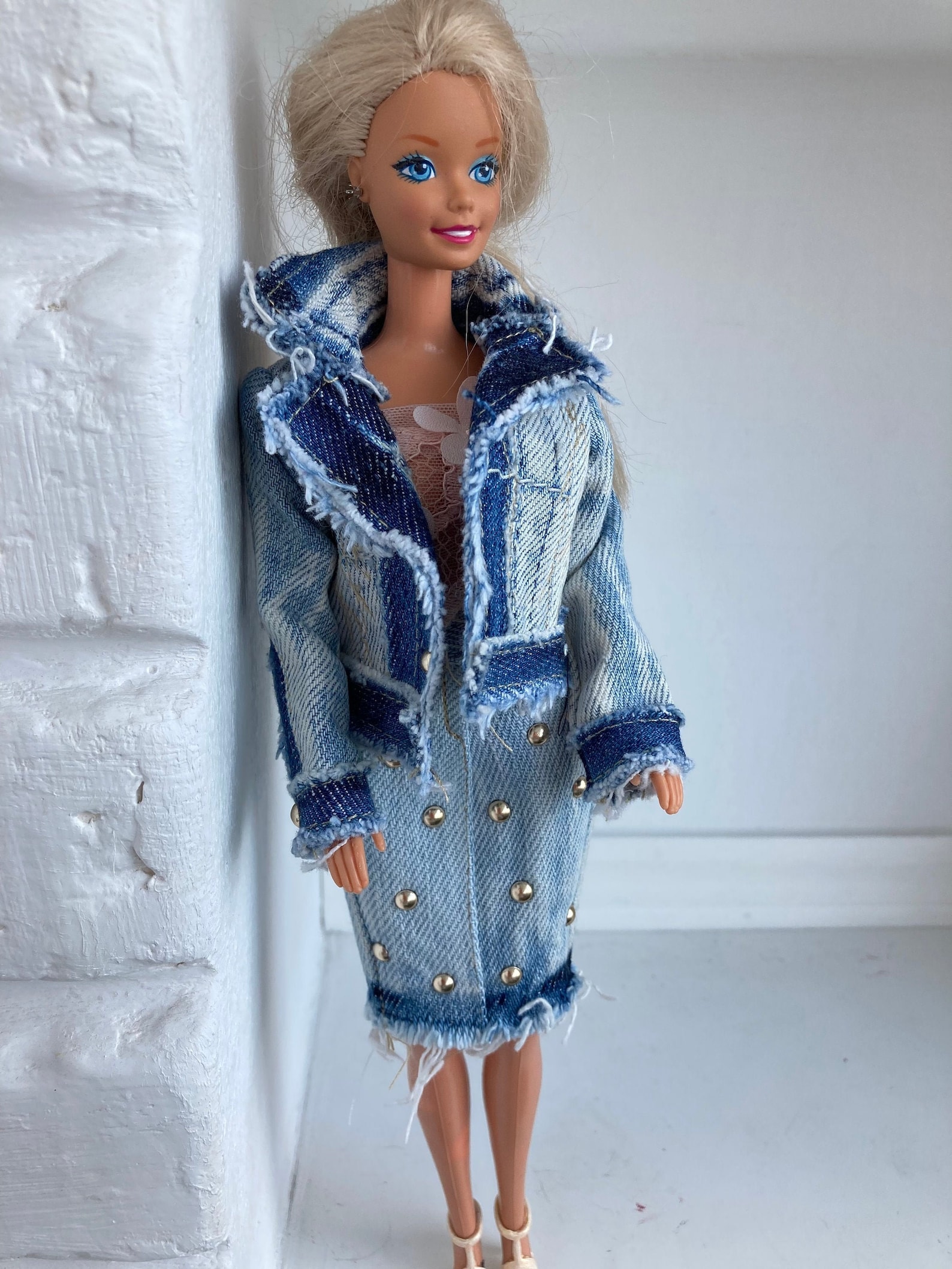 Jeans Skirt and Jacket for Barbie Doll | Etsy
