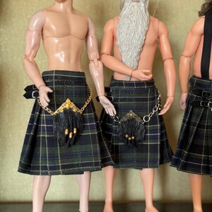 Kilt, Scarf, Bag & Socks Set (for 1/6 Scale Doll) image 2