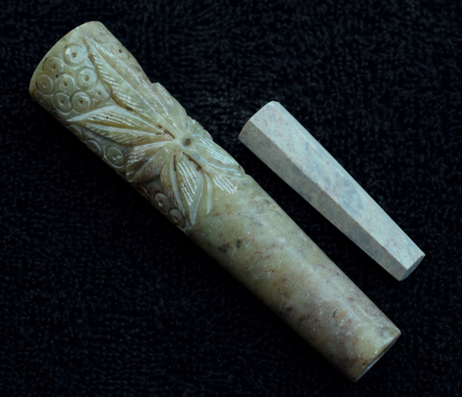 Leaf Chillum Chillum Marble Stone Chillum Indian Sadhu Etsy