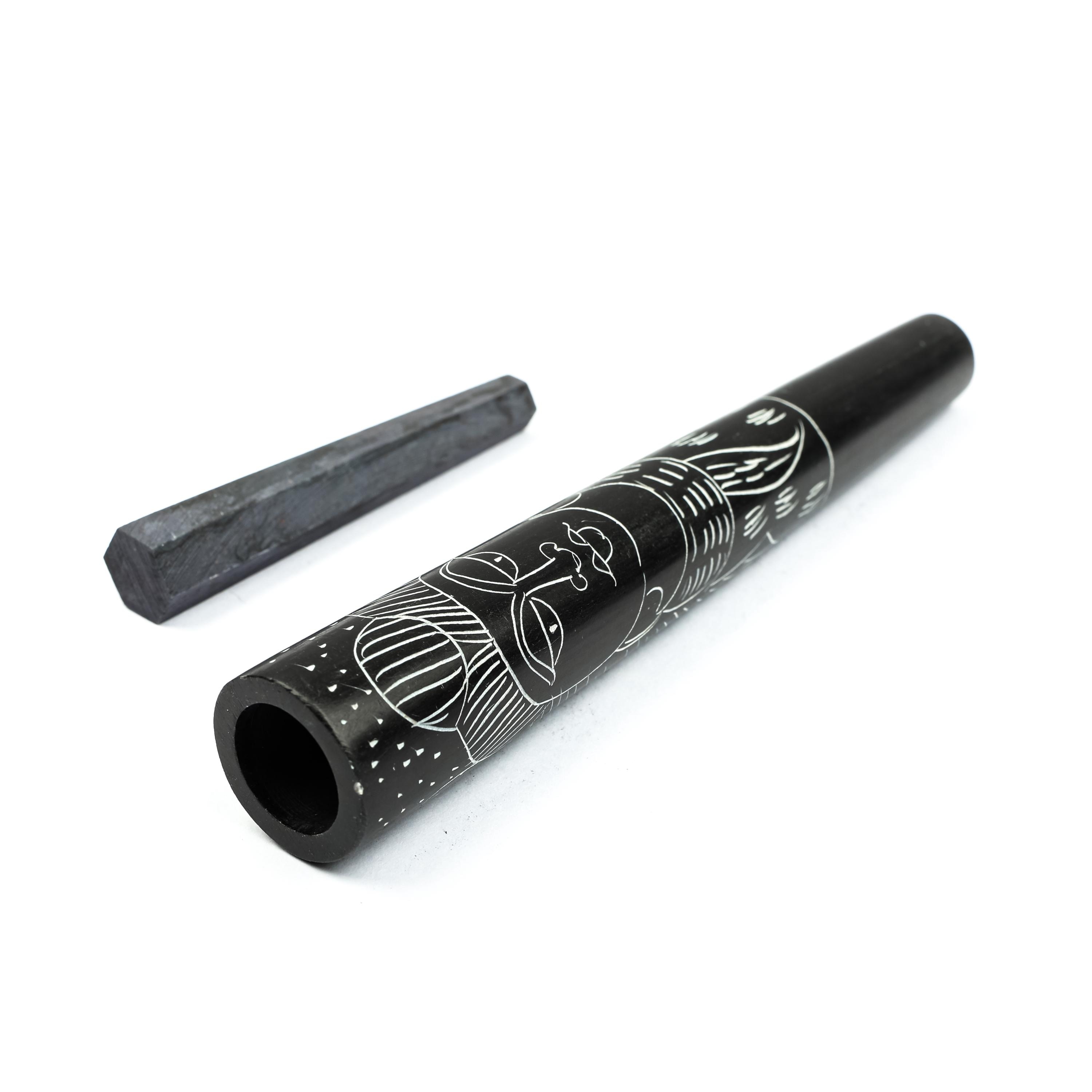 Shiva Stone Chilum, Marble Chillum, Black Stone Chillum, Baba 