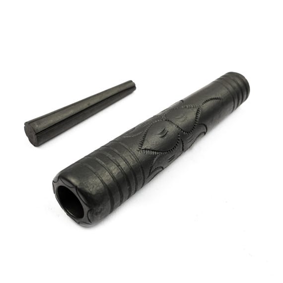 Tobacco Clay Smoking Chillum, Handmade Black Clay Chillum, Carved Indian  Pipe, Tobacco Smoking Chillum, Artisan Chillum