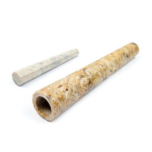 OM Chillum, Tabaksteen Chillum, Marmeren Steen Chillum, Baba Chillum, Indiase Chillum, Handgemaakte Chillum, Rookpijp, Rookchillum