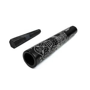 Schlangenstein Chillum, Marmor Chillum, Schwarzer Stein Chillum, Baba Chillum, Indisches Chillum, Handgemachtes Chillum, Raucher Chillum, Pfeife