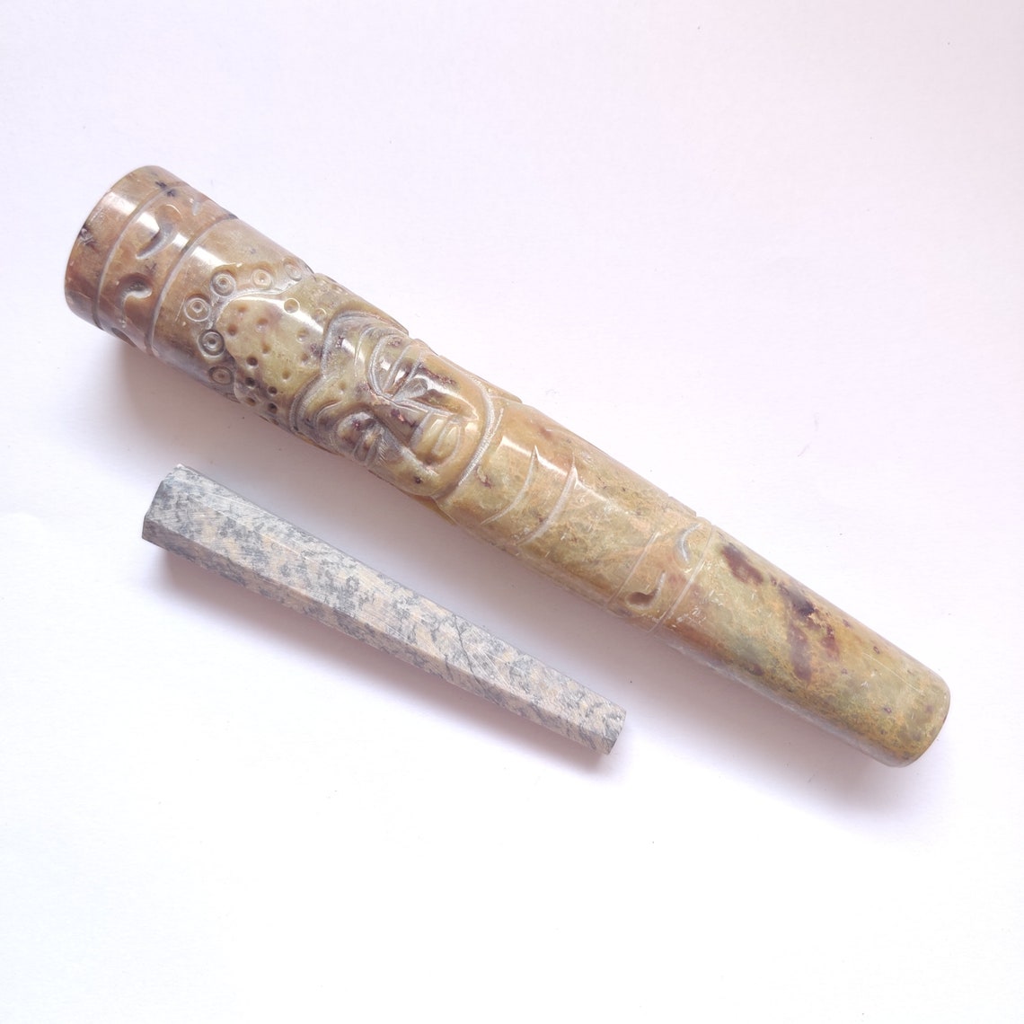 Budhha Chillum Stone Chillum Marble Stone Chillum Smoking Etsy
