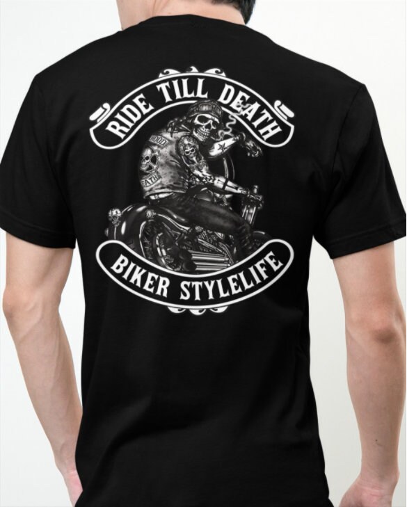 Ride till death Biker stylelife Motorcycle Premium Tshirt | Etsy
