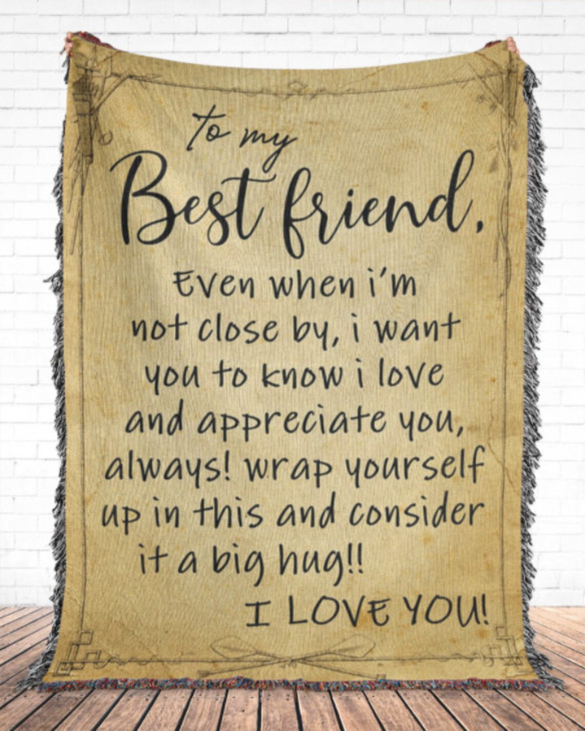 To my Best friend Personalize Fleece Sherpa Woven Blankets Etsy