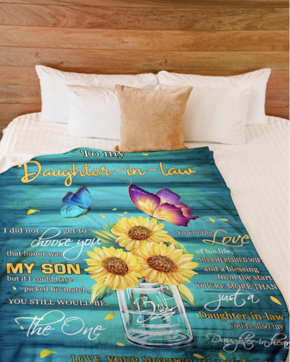 To my Daughterinlaw Personalize Fleece Sherpa Woven Etsy