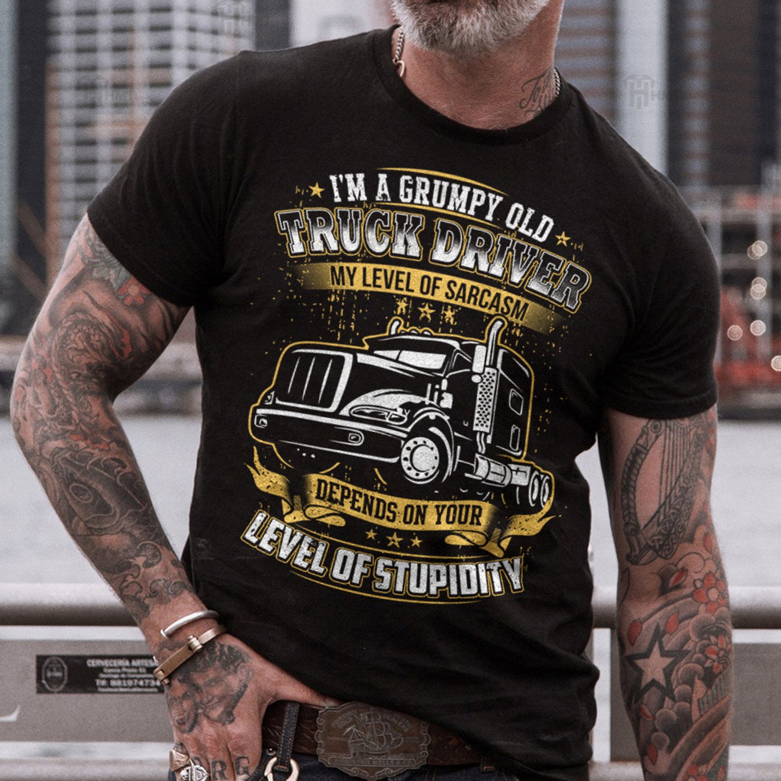 I'm a grumpy old truck driver Premium T shirt Sweatshirt | Etsy