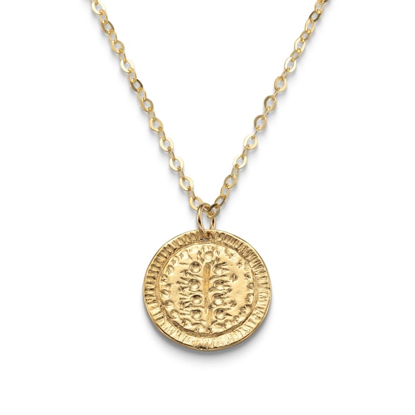 Tree of Life coin necklace