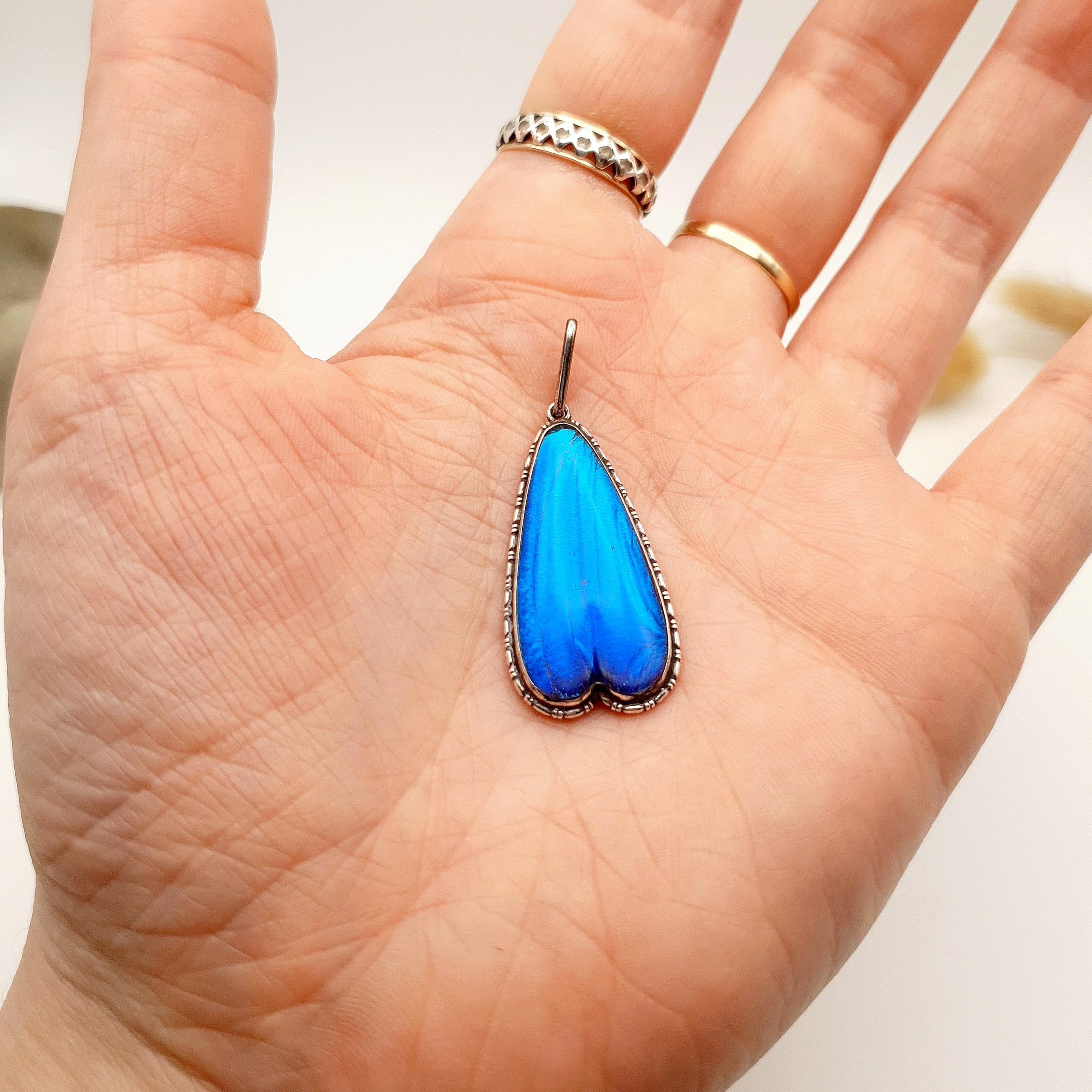 Pendentif Ancien Ailes De Papillon En Argent Massif - Bijou Vintage Occasion