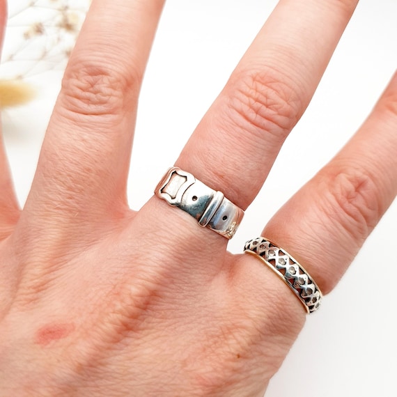 アンティーク スターリングシルバー ベルトバックル リング