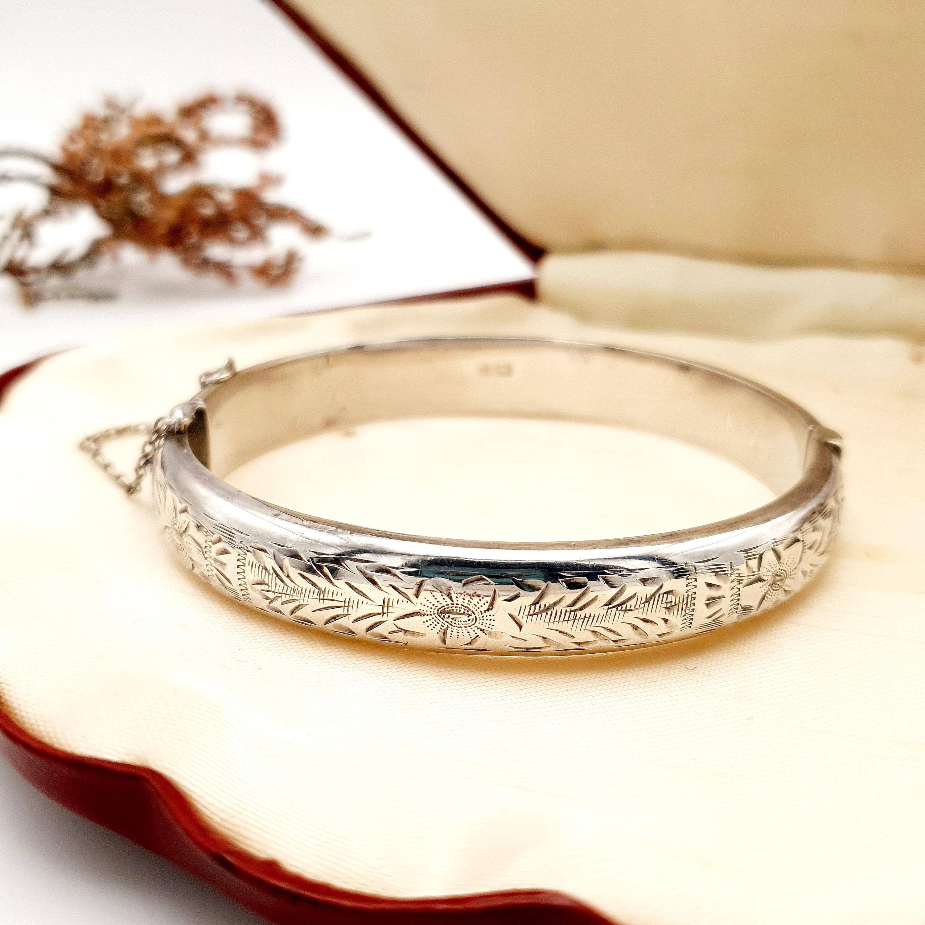 1960s silver bangle bracelet - Etsy 日本