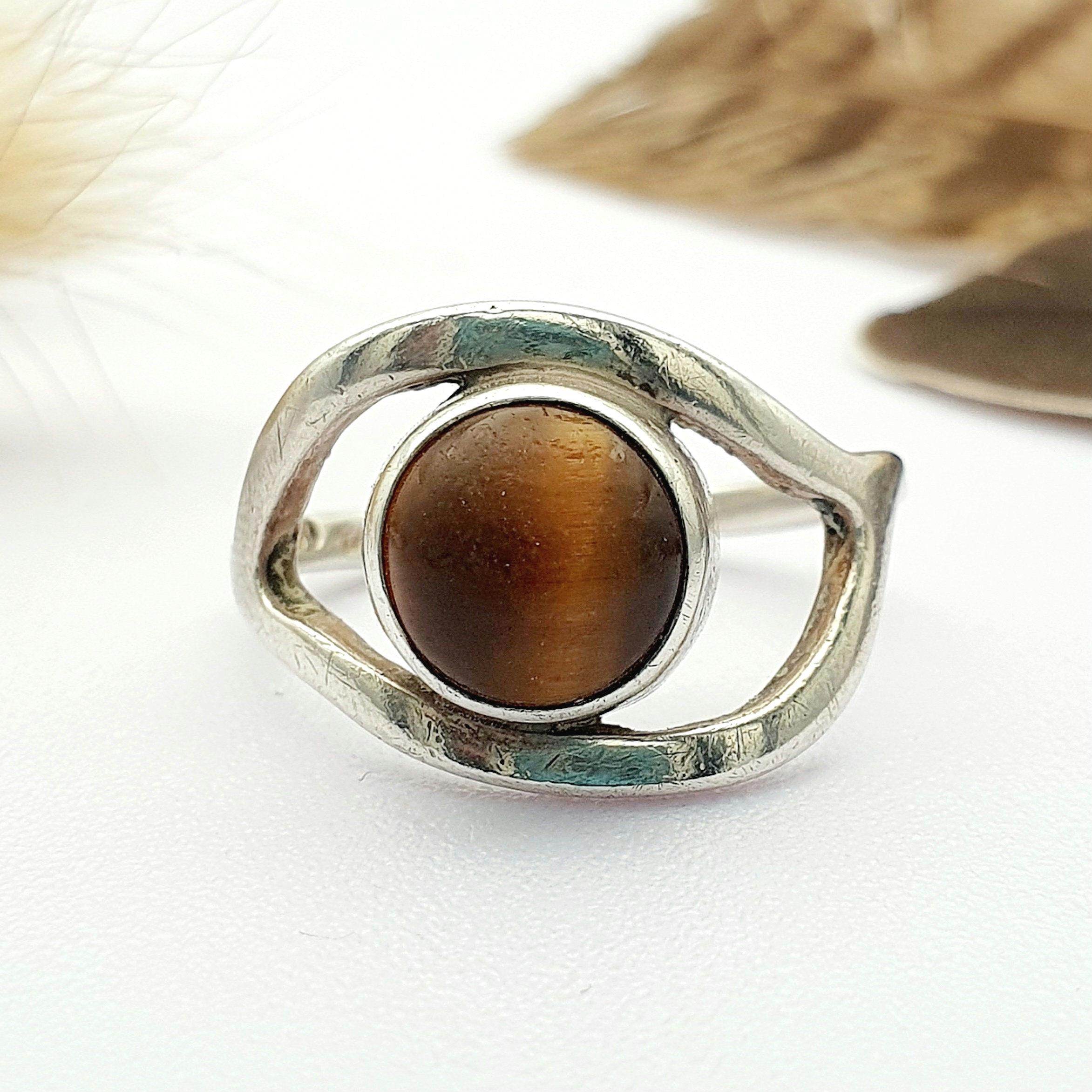 UK Vintage Silver × Gold Ring K10 × 925 TWO TONE 10K GOLD FILLED STERLING SILVER BAND RING SIZE 5 1