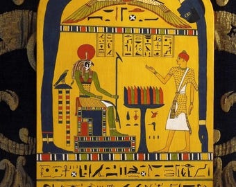 Stele of Revealing 24k Golden Foil, Handmade, Thelema, Aleister Crowley , Egyptian Art,