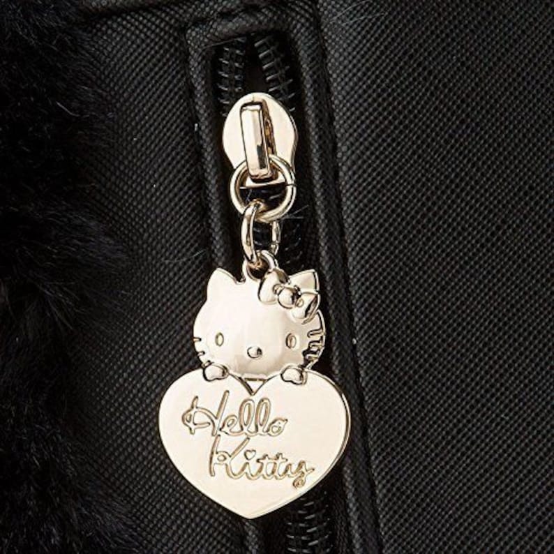Hello Kitty Fake fur Backpack Black SANRIO from Japan KAWAII