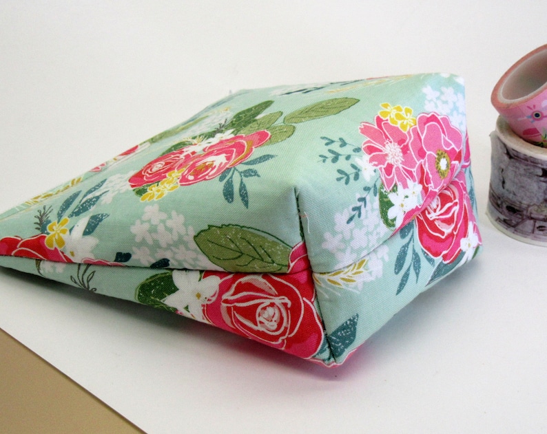 Travelers Notebook Zipper Pouch Nano and Micro WLT Green Red Floral