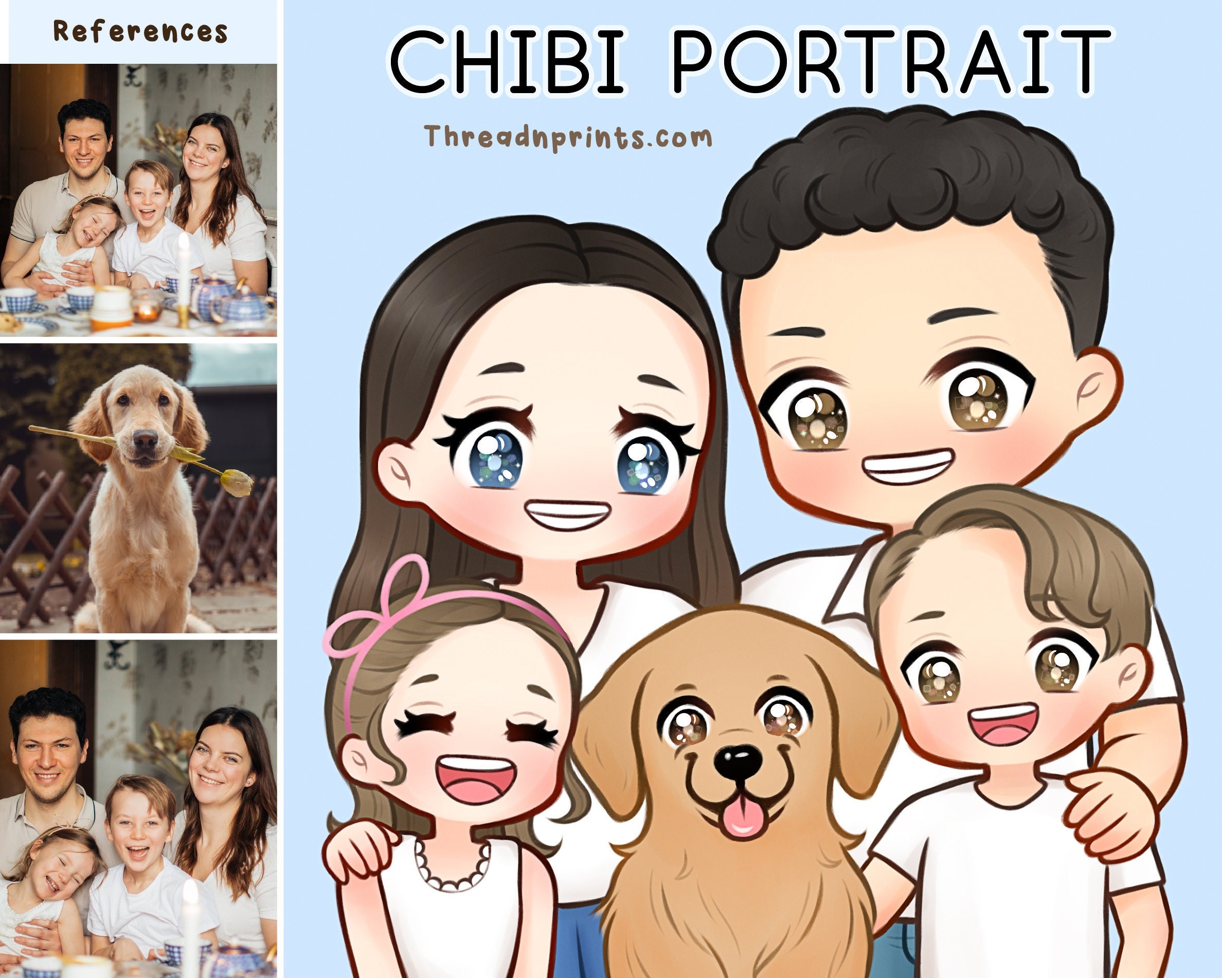 family portrait drawing reference