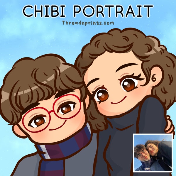 Illustration de portrait de famille personnalisé, portrait de couple personnalisé, cadeau de mariage personnalisé, dessin animé pour couples | FEAT01 P15, Portrait 2D