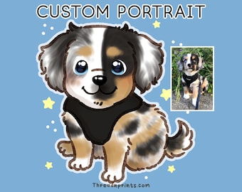 Loss Of Dog Gift Painting, Funny Dog Portrait, Dog Art Print | FEAT01 PET07, Pet Art Commission