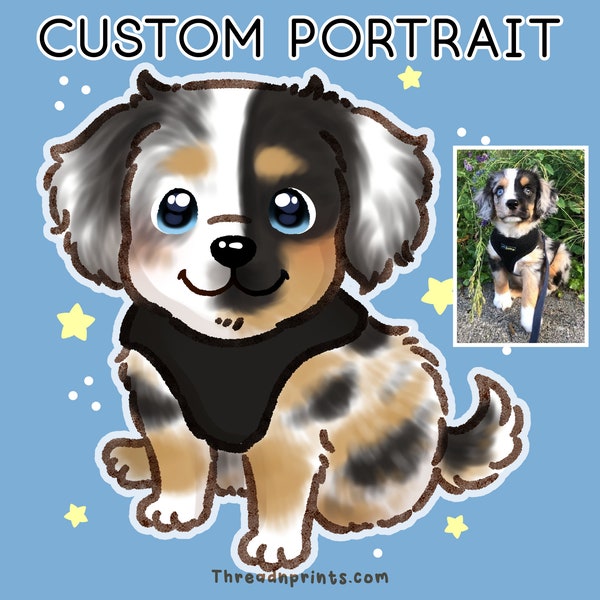 Loss Of Dog Gift Painting, Funny Dog Portrait, Dog Art Print | FEAT01 PET07, Pet Art Commission