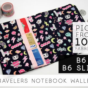 Organizador de tarjetas de crédito, inserto de billetera para cubierta de diario Midori, planificador de diario personalizado de viñetas, 5 x 7, B6 y B6 Slim, Own It Love It (H)