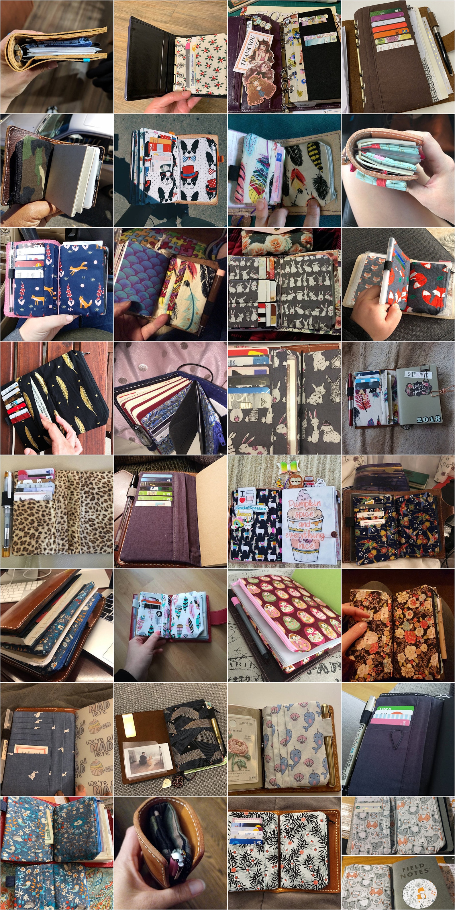 Credit Card Holder Insert For A5 6 Ring Loose Leaf Binder Etsy