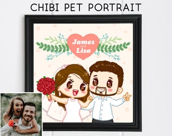 Custom Drawing Couple, Loved One Portrait Digital | FEAT01 P05 Chibi Commission