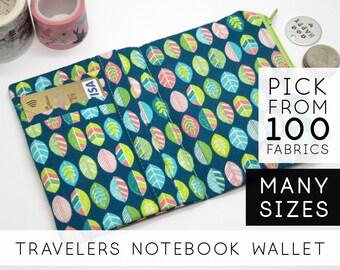 Credit Card Holder Insert for Chic Sparrow Maverick | Field Notes, Pocket, Passport | Colorful Leaves  (V)