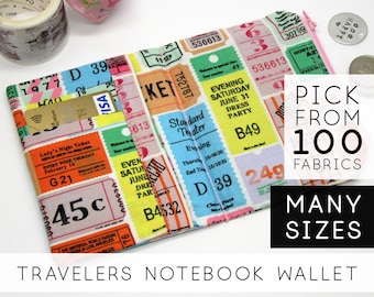 Cash Envelope Wallet Insert for Travelers Notebook Tracker, Undated Planner Refills |Personal A6, Vintage Ticket (V)