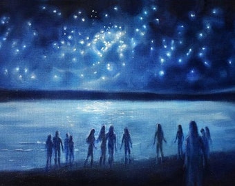 Awakening of the Elves - Print from oil painting || original Silmarillion art || Tolkien inspired