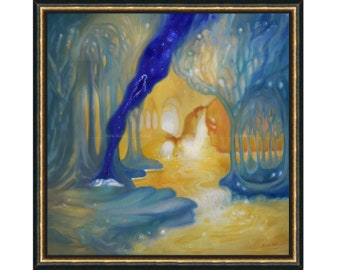 Míriel in the Gardens of Lórien - original oil painting | Silmarillion inspired art |Tolkien illustration