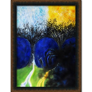Death of the Two Trees of Valinor - oil on canvas || The Silmarillion illustration