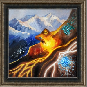 Valar - Aulë || Silmarillion inspired original oil painting on canvas