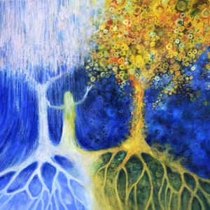 Two Trees of Valinor - Print || original Silmarillion art || Tolkien inspired
