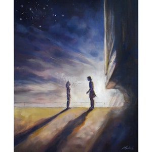 Ahsoka Leaves - Giclée / Canvas / Mounted Canvas Print || original art || Star Wars inspired