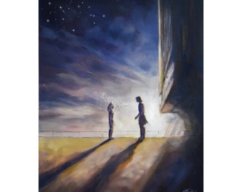 Ahsoka Leaves - Giclée / Canvas / Mounted Canvas Print || original art || Star Wars inspired
