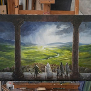 The King of the Golden Hall - original oil painting | Tolkien inspired art | handmade wall art