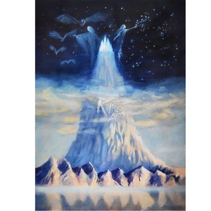 Taniquetil - Print of an oil painting || original Silmarillion art || Tolkien inspired