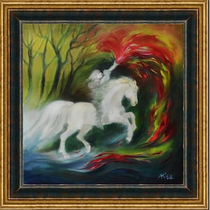 Valar - Oromë || Silmarillion inspired original oil painting on canvas