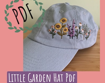 Little Garden Embroidered Hat PDF