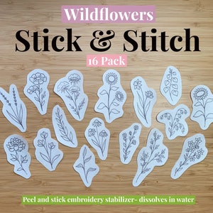 Stick & Stitch - Fleurs sauvages - Paquet de 16