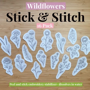 Stick & Stitch - Wildflowers 16 Pack