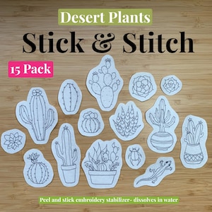 Stick & Stitch - Plantas del desierto